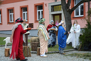 Živý betlém na kasejovickém náměstí 2014