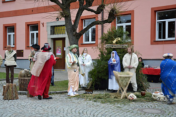 Živý betlém na kasejovickém náměstí 2014